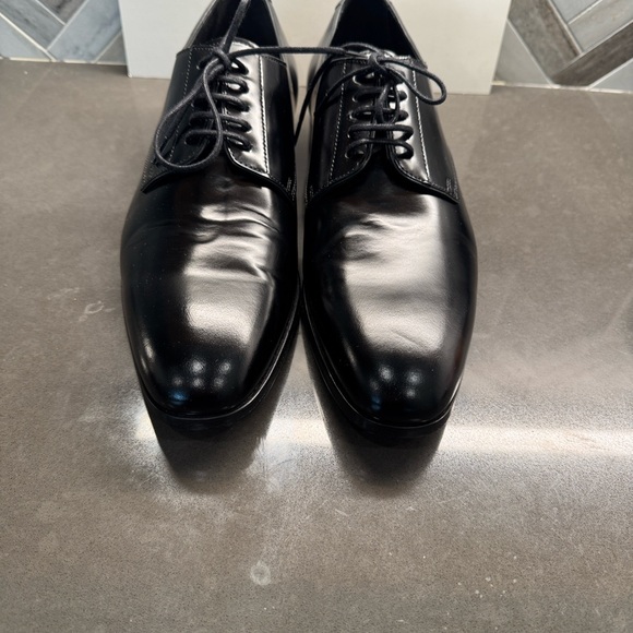 Lanvin Black Leather Oxfords